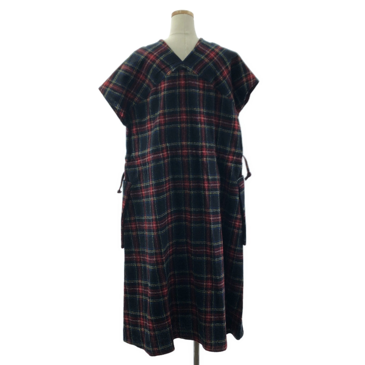 【新品】  R & D.M.Co- / オールドマンズテーラー | WOOL TARTAN CHECK POCET DRESS ウール タータンチェック ポケットドレス ワンピース | S | Black Stewart / ブラックスチュワート | レディース