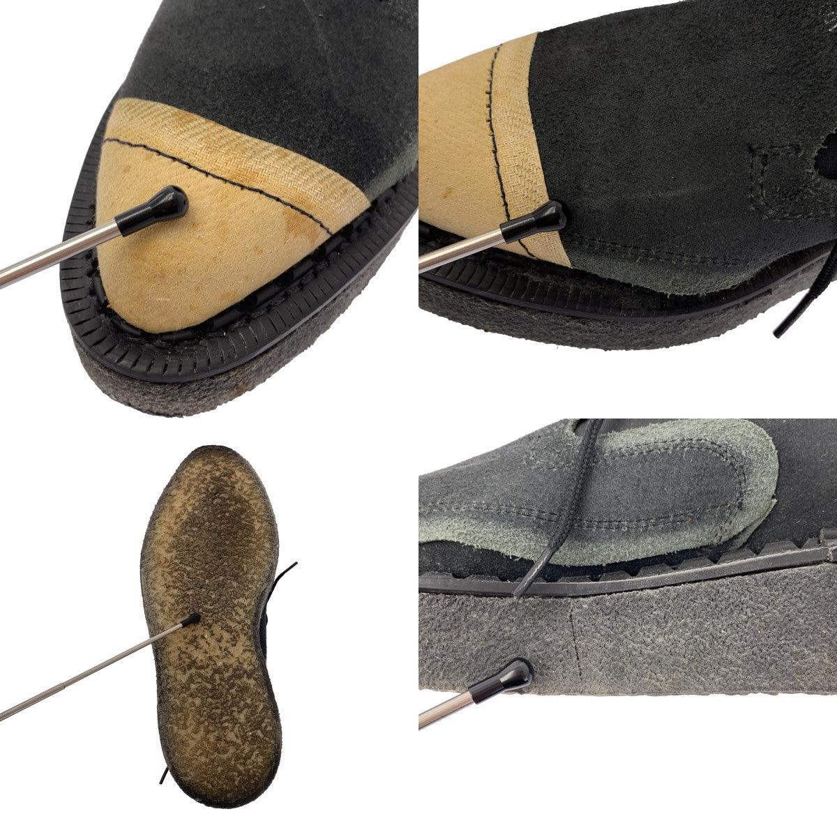 COMME des GARÇONS / Comme des Garçons | COMME des GARÇONS x GEORGE COX Inside-Out 絨面革縐底鞋 | SHOPBOP尺寸 4 |女性的