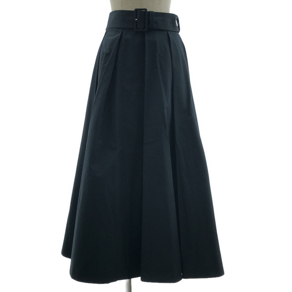 PATOU / 파투 | Canvas Pleated Maxi Skirt 코튼 맥시 롱 스커트 | 36 |
