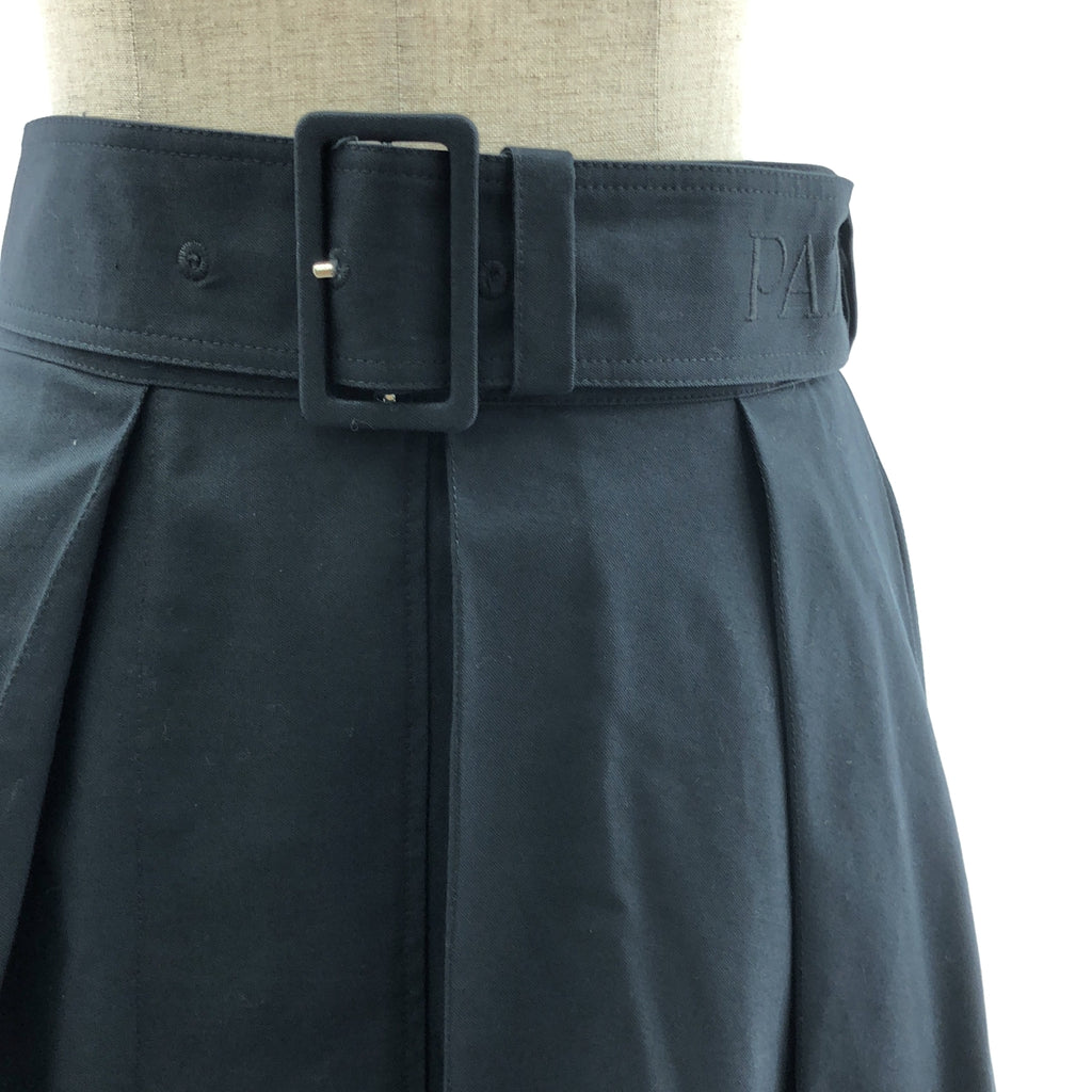PATOU / 파투 | Canvas Pleated Maxi Skirt 코튼 맥시 롱 스커트 | 36 |