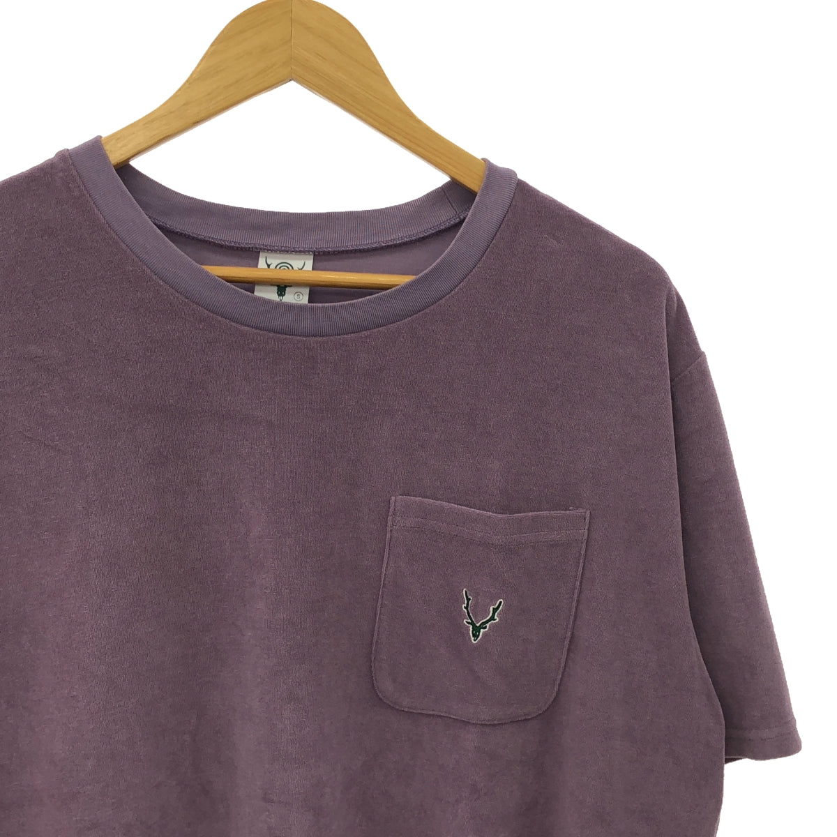 South2West8 S2W8 / サウスツーウエストエイト | S/S Round Pocket Tee - C/PE Pile / ポケットTシャツ カットソー | S | LAVENDER | メンズ