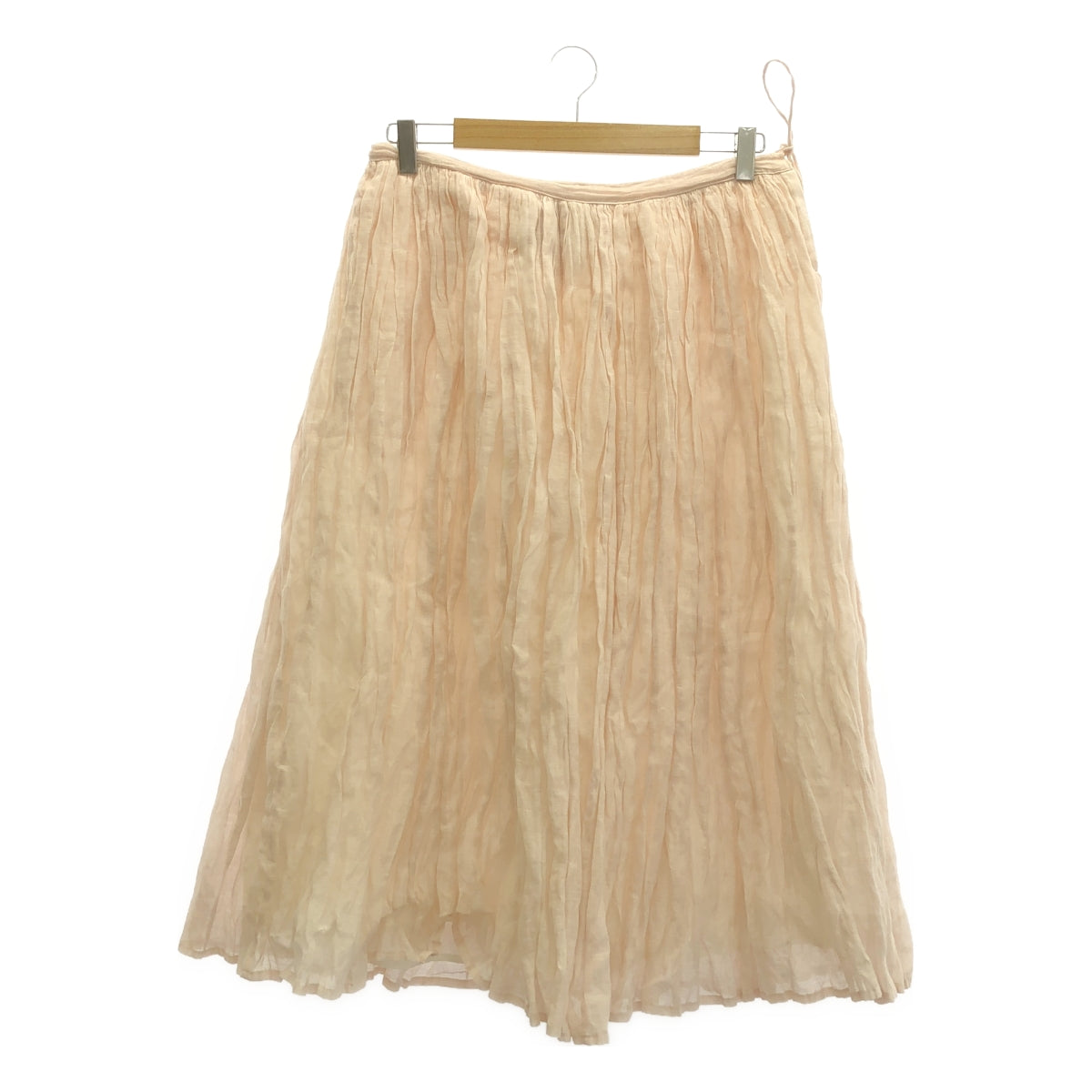 R&amp;D.M.Co / 舊裁縫師 |棉絲亞麻褶皺裙 |粉紅色 |女性的