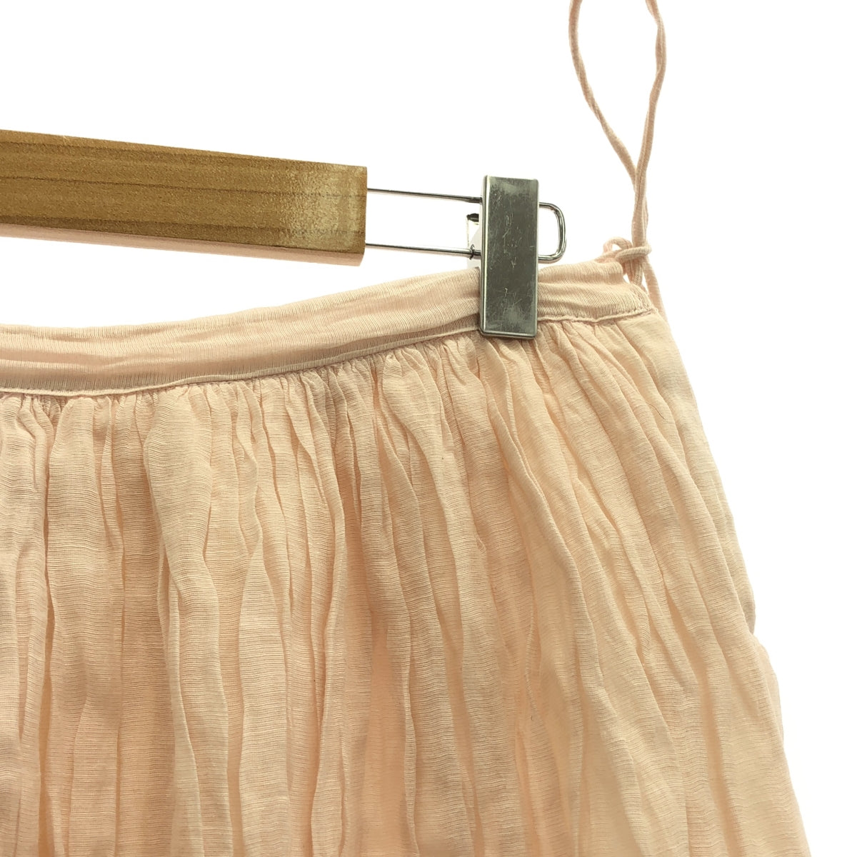 R&amp;D.M.Co / 舊裁縫師 |棉絲亞麻褶皺裙 |粉紅色 |女性的