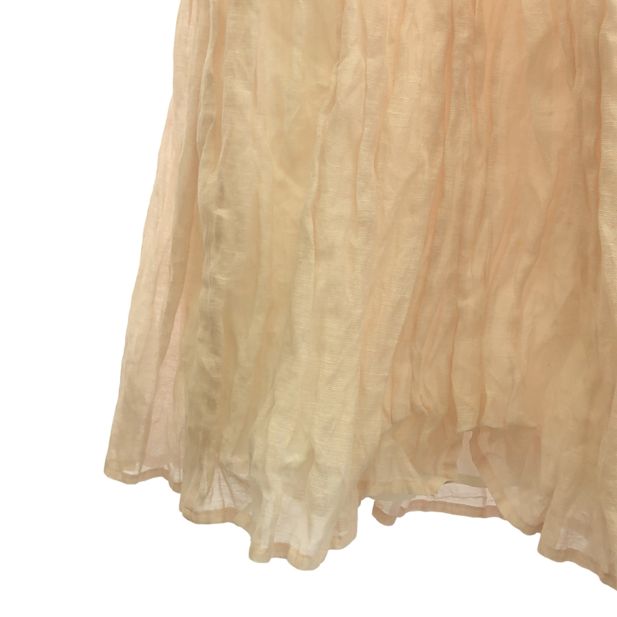 R&amp;D.M.Co / 舊裁縫師 |棉絲亞麻褶皺裙 |粉紅色 |女性的