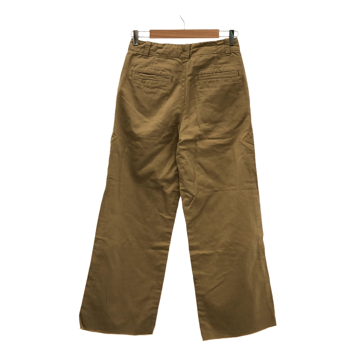 NOWOS | Cut-off wide chino pants | S | Beige | Women's