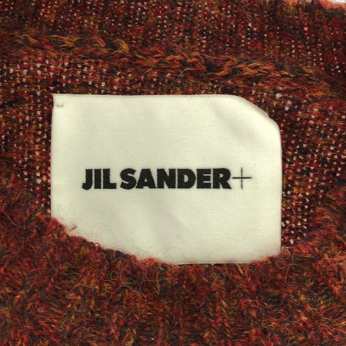 JIL SANDER+ / ジルサンダープラス | 2022AW | クルーネック アルパカ マーブルニット | 36 | レッド系 | レディース