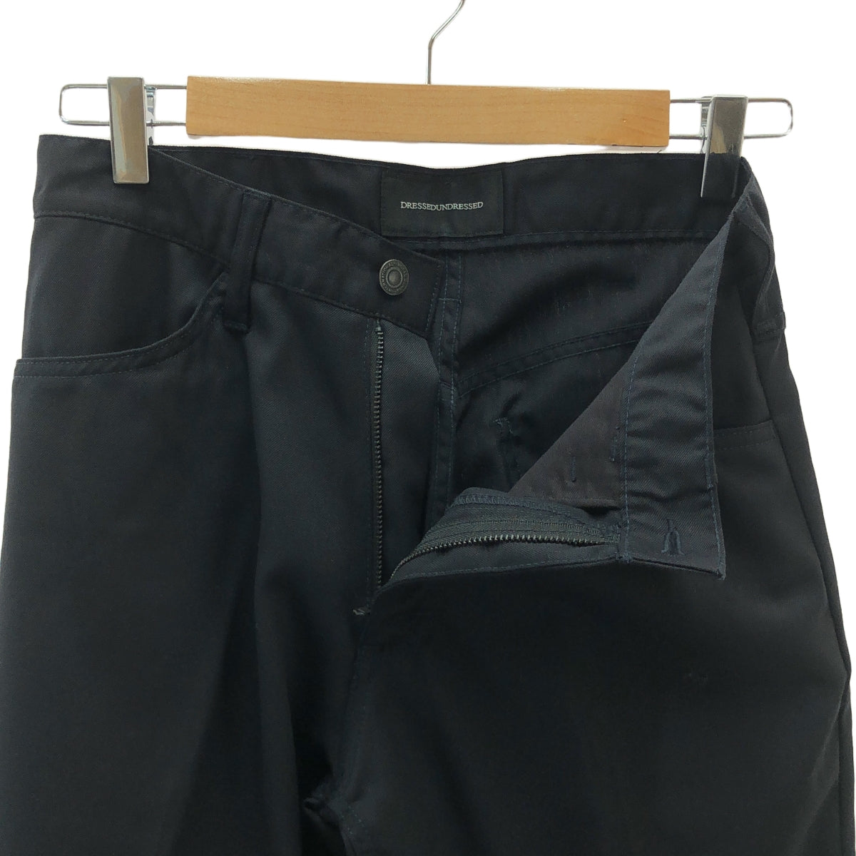 [狀況良好] DRESSEDUNDRESSED / DressedUndressed | 2023秋冬 |華達呢羊毛訂製長褲 | 2 |黑色 |男士