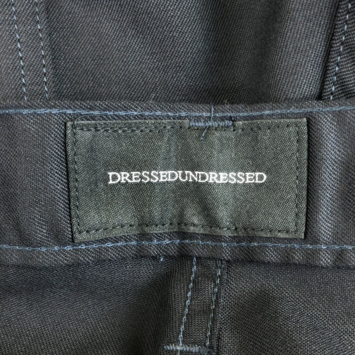 【美品】  DRESSEDUNDRESSED / ドレスドアンドレスド | 2023AW | Gabardine Wool Tailored Trousers ギャバジン ウール テーラード パンツ | 2 | ブラック | メンズ