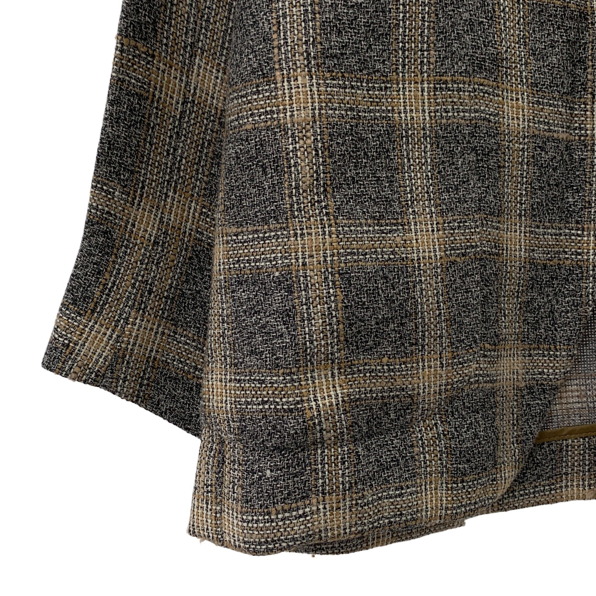 BELVEST / ベルベスト | シルク リネン コットン チェック 3B テーラードジャケット | 44 | メンズ