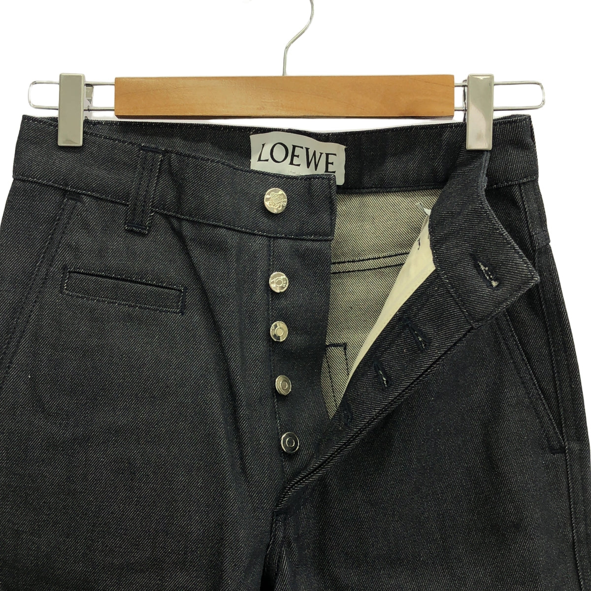 【新品】  LOEWE / ロエベ | フィッシャーマン デニム パンツ | 32 | インディゴ | レディース
