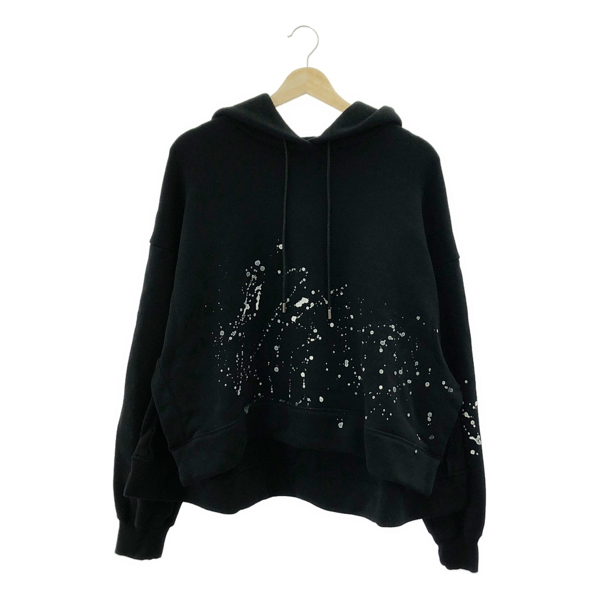 [狀況良好] Licht Bestreben | 2024 春夏 |手繪套頭連帽衫 |尺寸 1 |黑色|男士