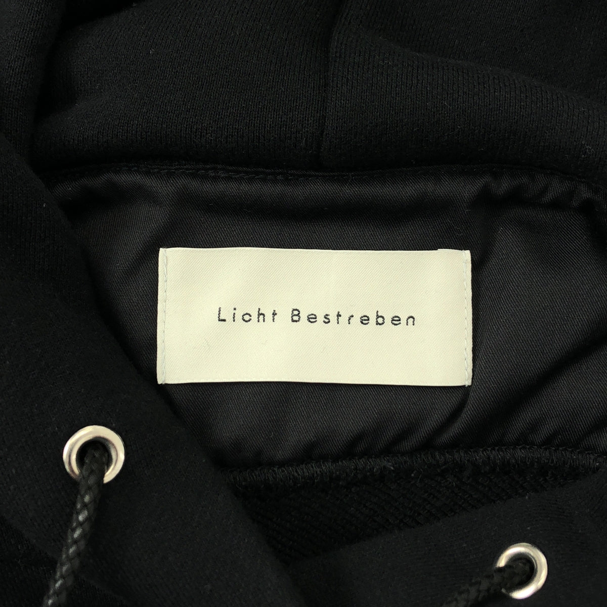 [狀況良好] Licht Bestreben | 2024 春夏 |手繪套頭連帽衫 |尺寸 1 |黑色|男士