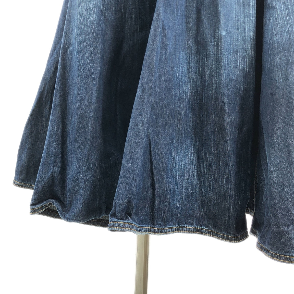 DSQUARED2 | 彩繪做舊側邊拉鍊牛仔半身裙 | 42碼 | 靛藍 | 女款