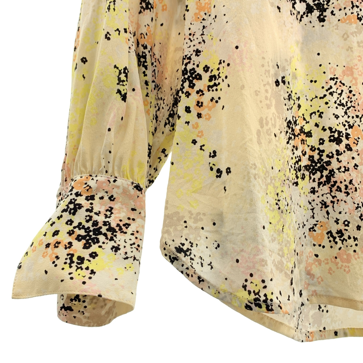 EQUIPMENT | 100% 真絲 | 真絲全印花標誌連結褶皺襯衫 | S 碼 | 女款