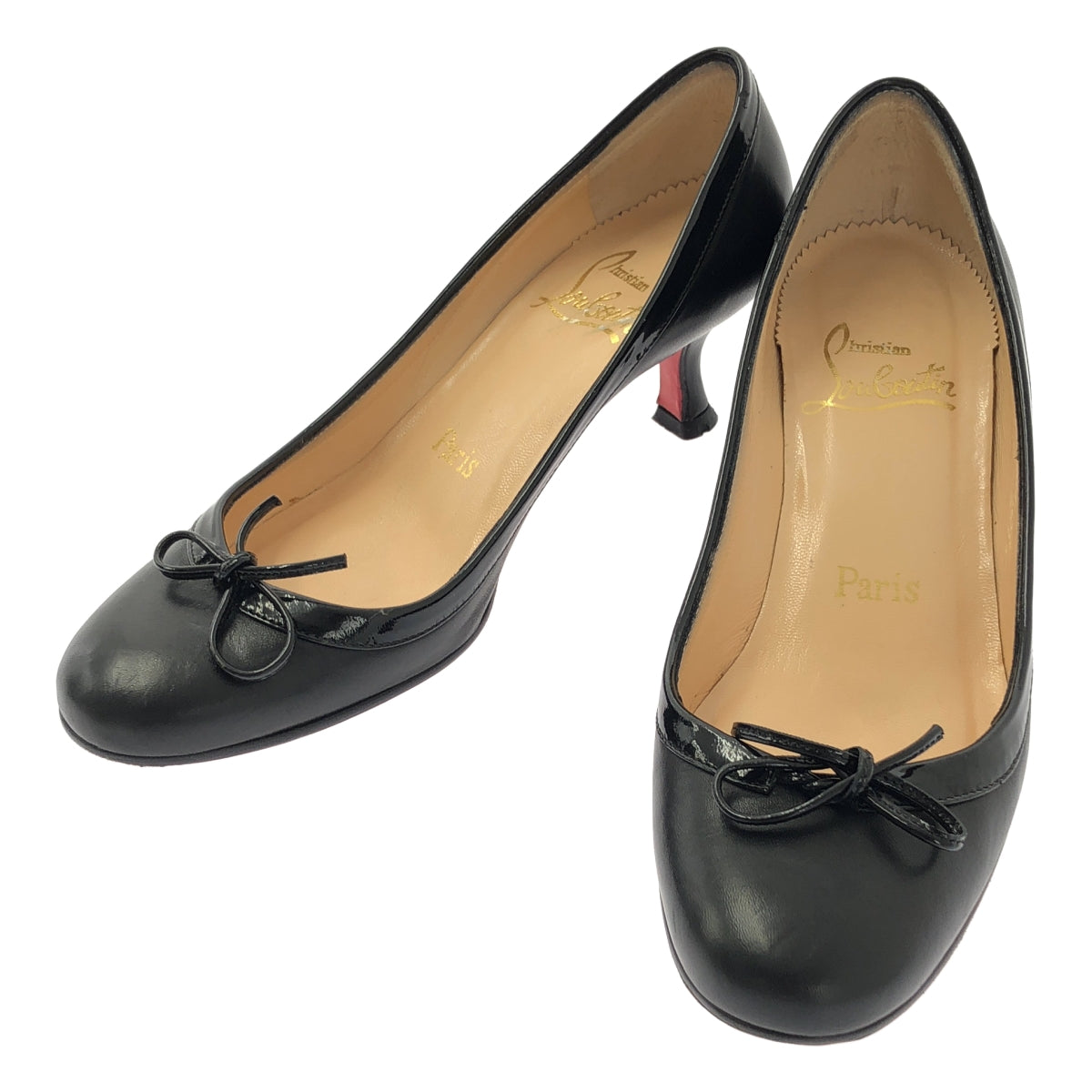 Christian Louboutin / クリスチャンルブタン | リボン ヒール パンプス | 34 1/2 | レディース