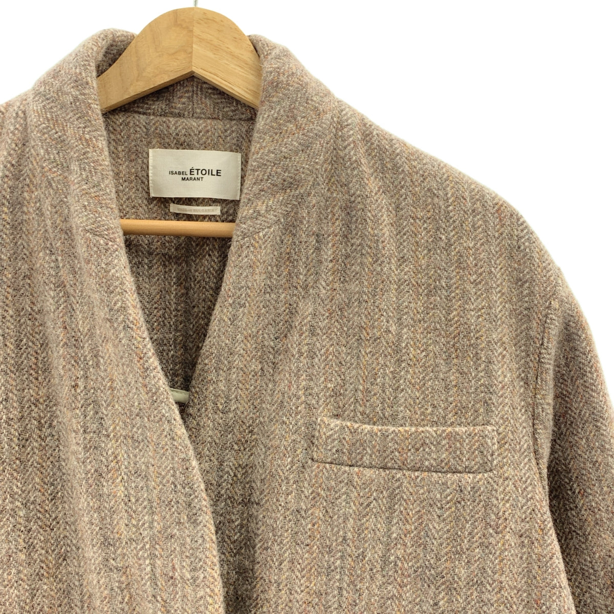 ISABEL MARANT ETOILE / 이자벨 마란에투아르 | Taupe Henlo Coat / 울 트위드 싱글 오버 코트 | 34 |