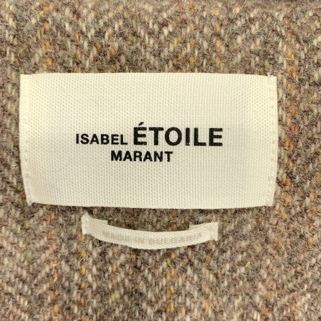 ISABEL MARANT ETOILE / 이자벨 마란에투아르 | Taupe Henlo Coat / 울 트위드 싱글 오버 코트 | 34 |