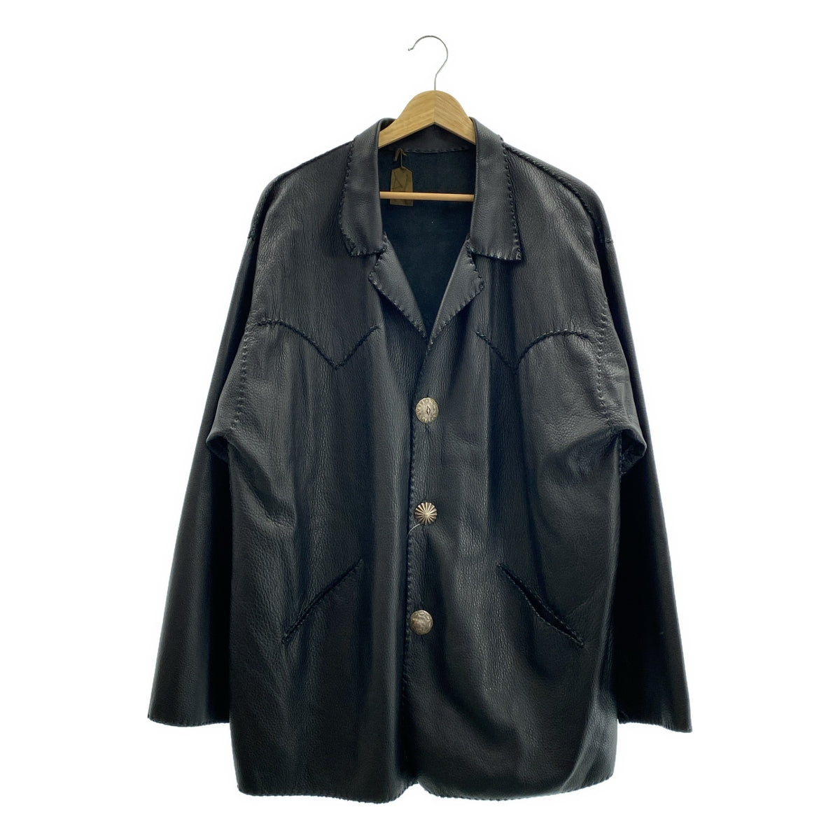 [狀況極佳] PAM DIETRICH | 鹿皮夾克 | F碼 | 黑色 | 男款