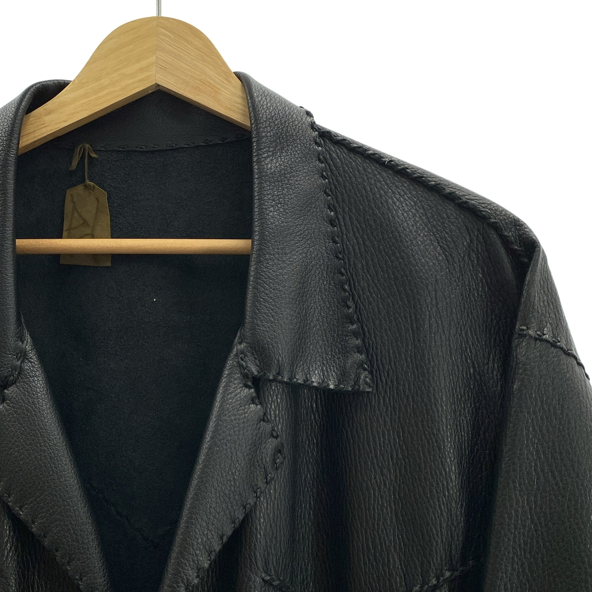[狀況極佳] PAM DIETRICH | 鹿皮夾克 | F碼 | 黑色 | 男款