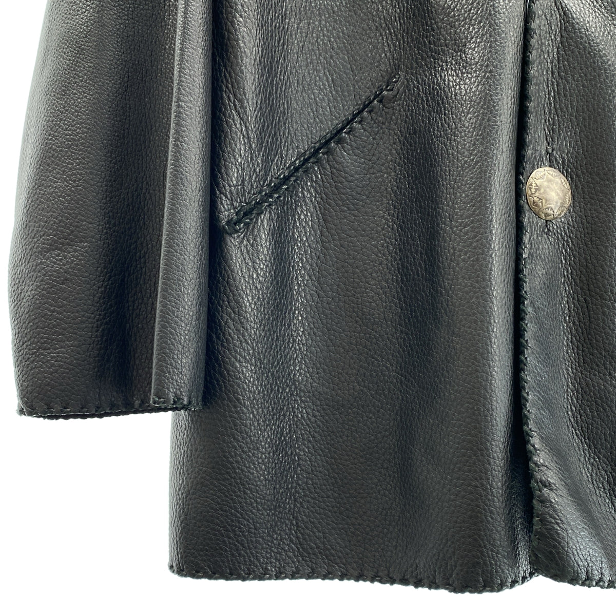 [狀況極佳] PAM DIETRICH | 鹿皮夾克 | F碼 | 黑色 | 男款