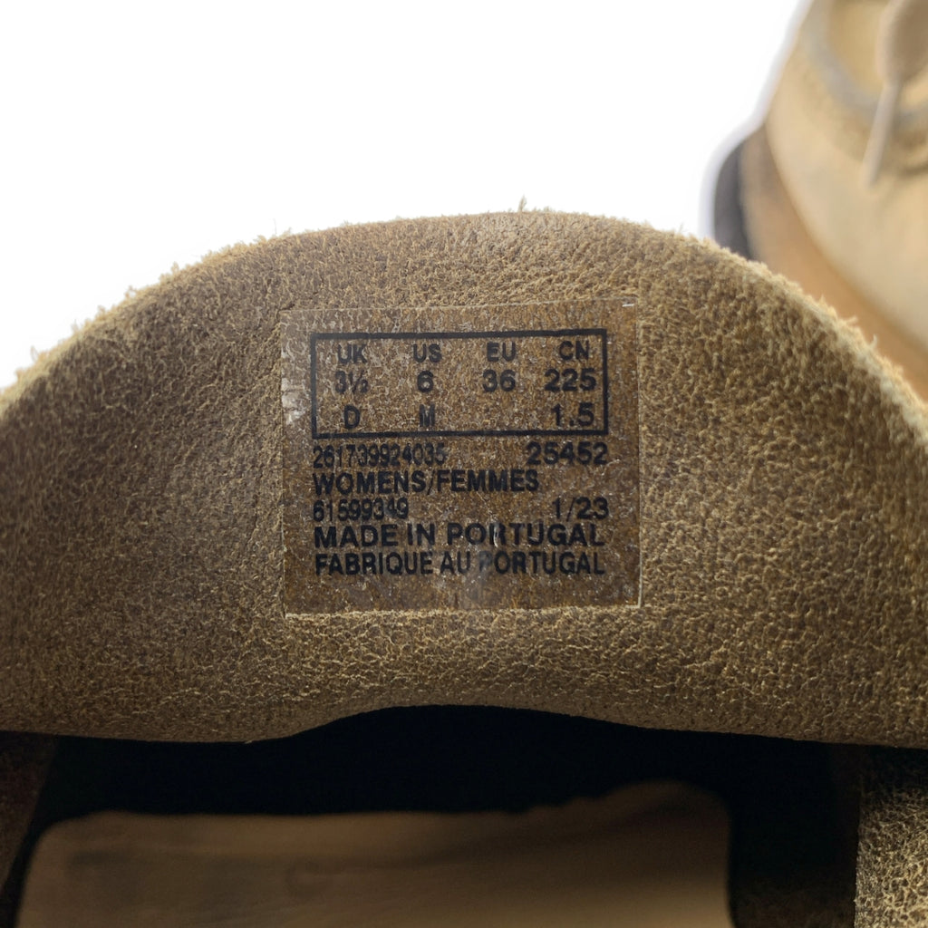 sacai / sacai | x clarks / Clarks Wallabee 靴 / 絨面革和皮革 Wallabee 短靴 | 尺寸 22.5 | 米色 | 女款