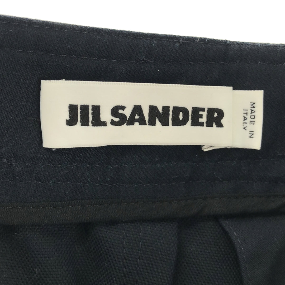 JIL SANDER / ジルサンダー | Gaston Pant / ワイド スラックスパンツ | 32 | ネイビー | レディース