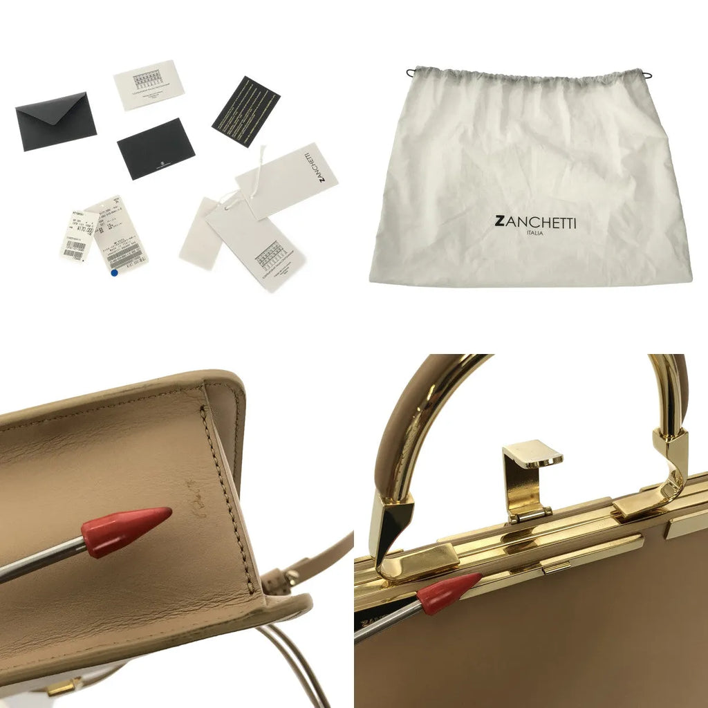 【美品】  ZANCHETTI / ザンチェッティ | 2021SS | Deuxieme Classe別注 2way SQUARE バッグ | ベージュ | レディース