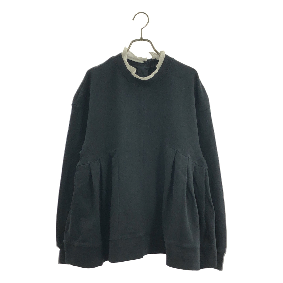 MUVEIL / ミュベール | レースコンビ 裏毛プルオーバー スウェット トレーナー | 38 | メンズ