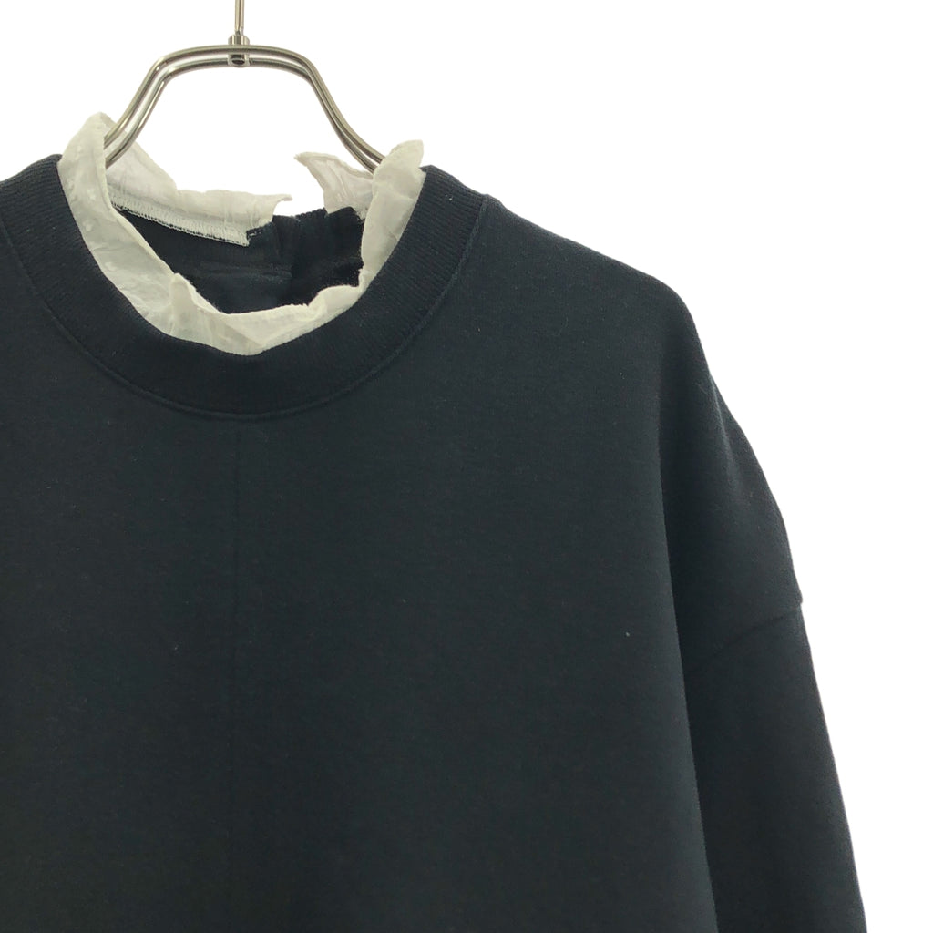 MUVEIL / ミュベール | レースコンビ 裏毛プルオーバー スウェット トレーナー | 38 | メンズ