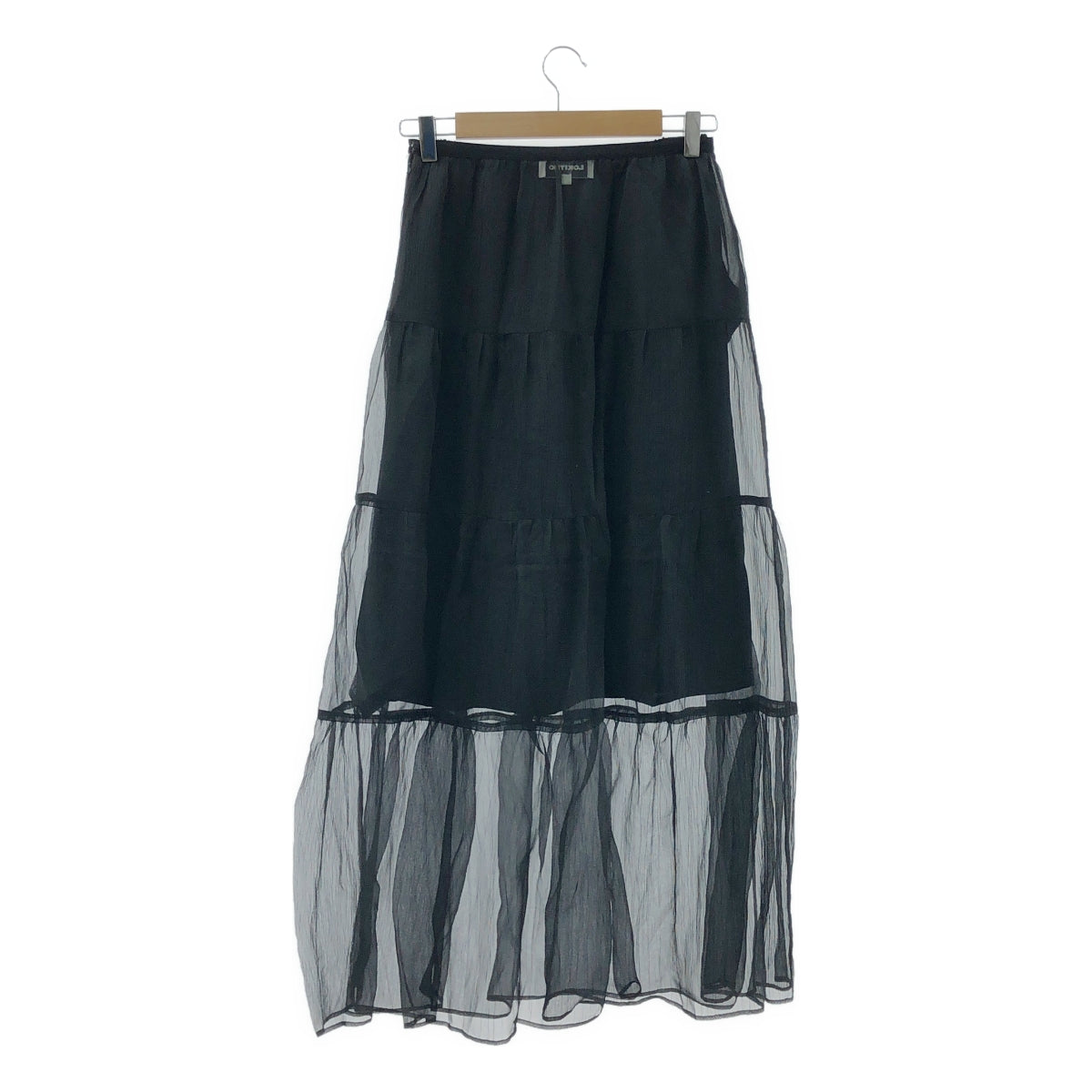 LOKITHO / ロキト | 2023SS | SILK YORYU SKIRT シルク レイヤード ロングスカート | 2 | ブラック | レディース
