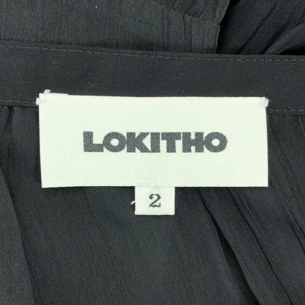 LOKITHO / ロキト | 2023SS | SILK YORYU SKIRT シルク レイヤード ロングスカート | 2 | ブラック | レディース
