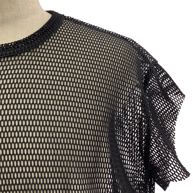 BLACK COMME des GARCONS / ブラックコムデギャルソン | 2023SS | メッシュ ランダムカット Tシャツ | M | メンズ