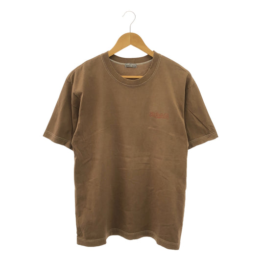 COMME des GARCONS HOMME / コムデギャルソンオム | 2003SS | ステッチワーク ワンポイント ロゴ クルーネック Tシャツ カットソー | ブラウン | メンズ