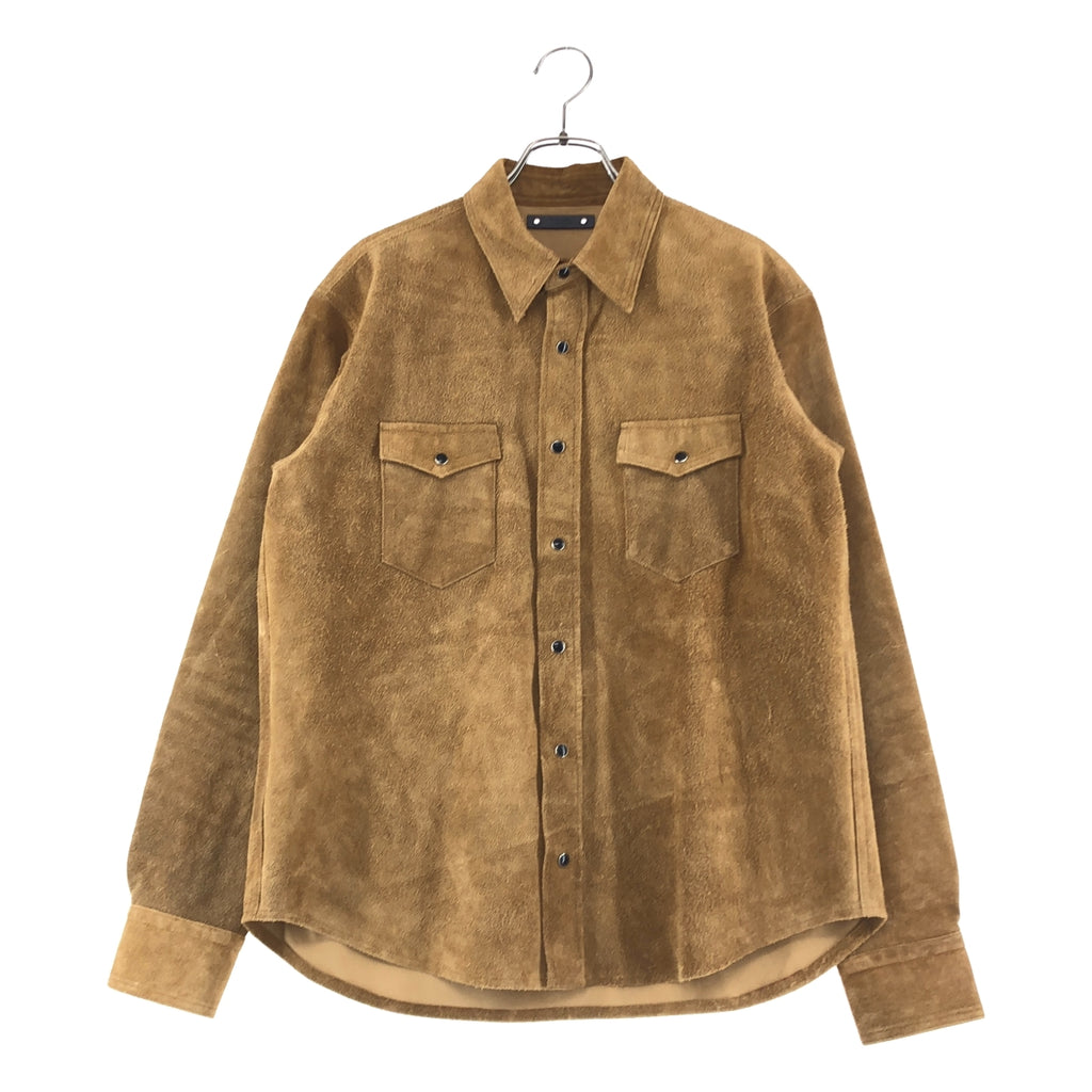 MINEDENIM / マインデニム | Suede Leather Western SH / 牛革 スエード レザー ウエスタン シャツ | 2 | メンズ