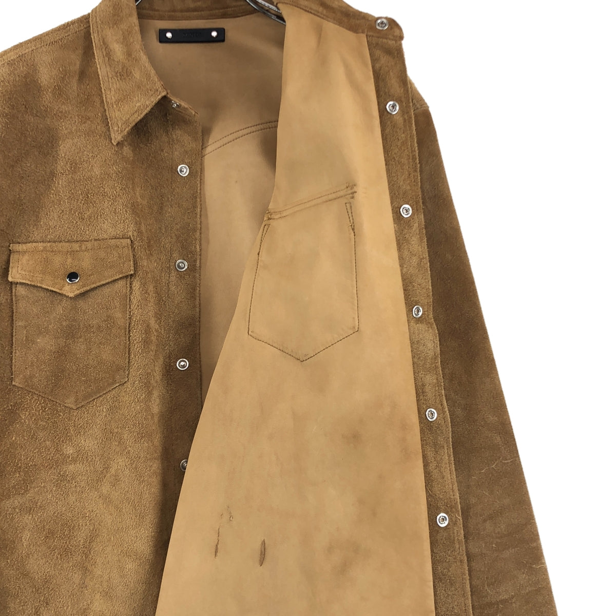 MINEDENIM / マインデニム | Suede Leather Western SH / 牛革 スエード レザー ウエスタン シャツ | 2 | メンズ