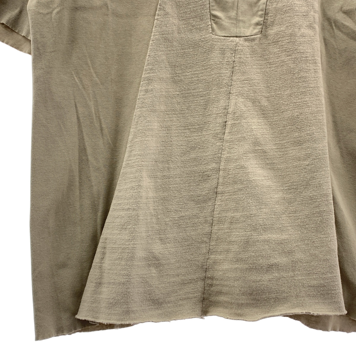 【美品】  Rick Owens / リックオウエンス | 2023AW | LUXOR Panelled Crewneck T-Shirt パネルド クルーネック Tシャツ | XS | ベージュ | メンズ