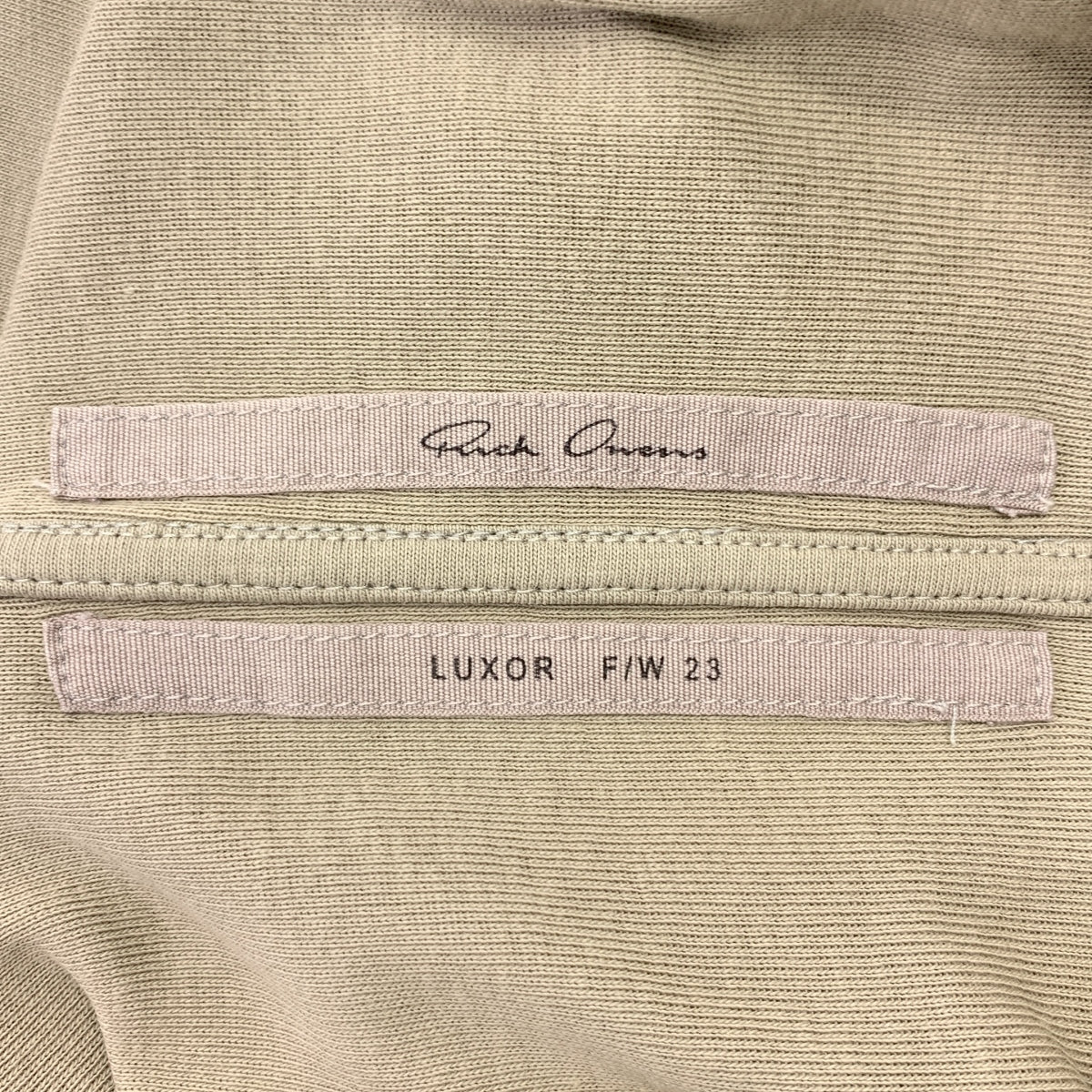 Rick Owens | 2023 秋冬 LUXOR 拼接圓領 T 卹 | XS | 米色 | 男款