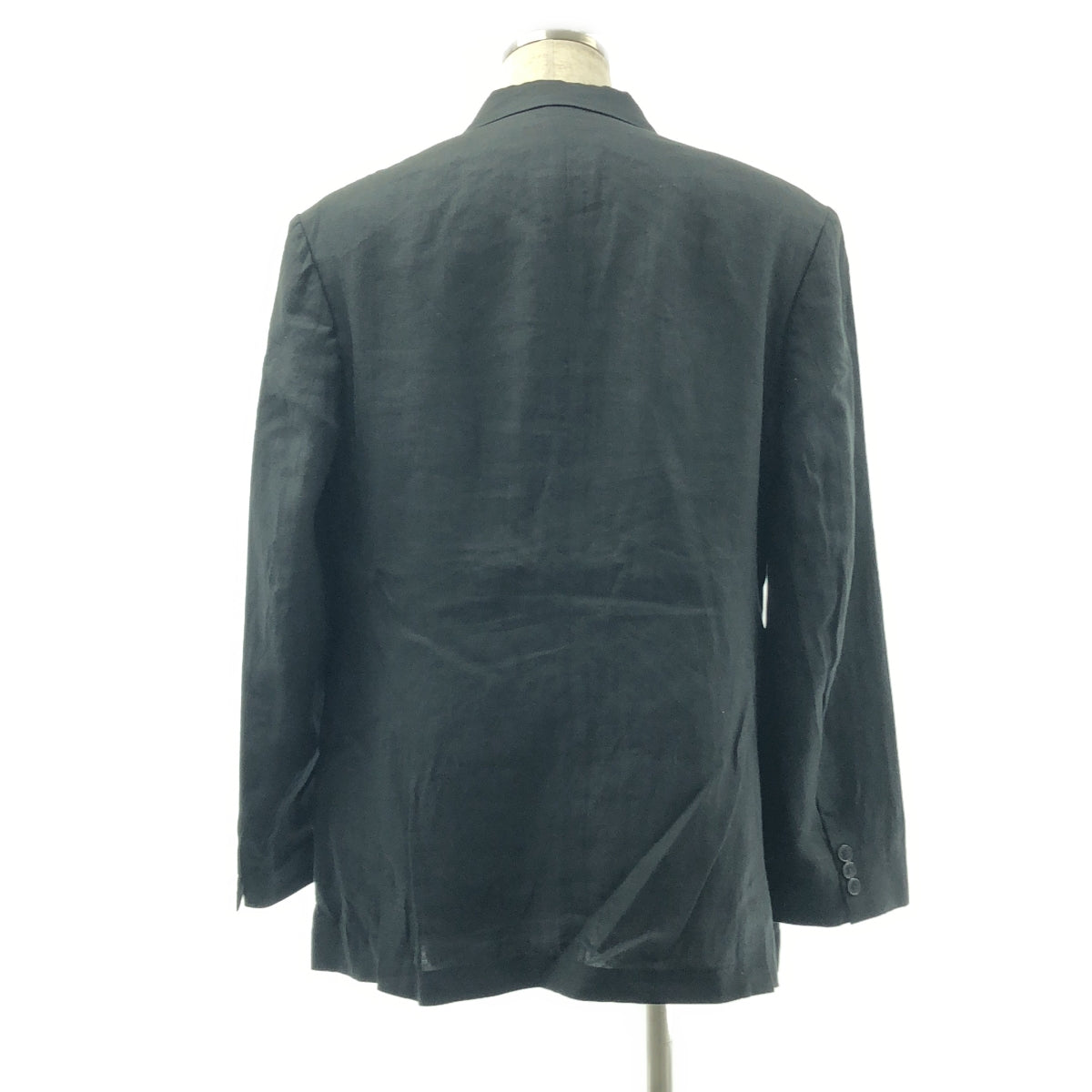 【美品】  Y's for men / ワイズフォーメンヨウジヤマモト | 2025SS | 120％LINO / LINEN JACKET WITH 4-POCKET /  シングルブレスト オーバー ジャケット / 総裏地 | 2 | ブラック | メンズ