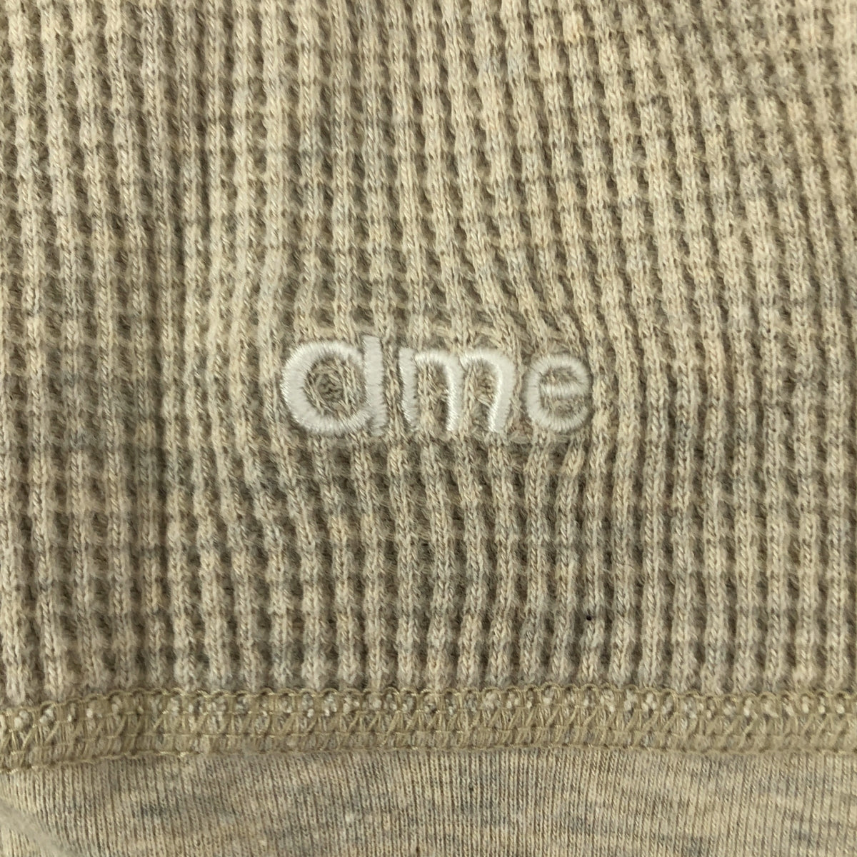 Americana / アメリカーナ | ワンポイントスリーブロゴ サーマル オーバー カットソー | F | ベージュ | レディース