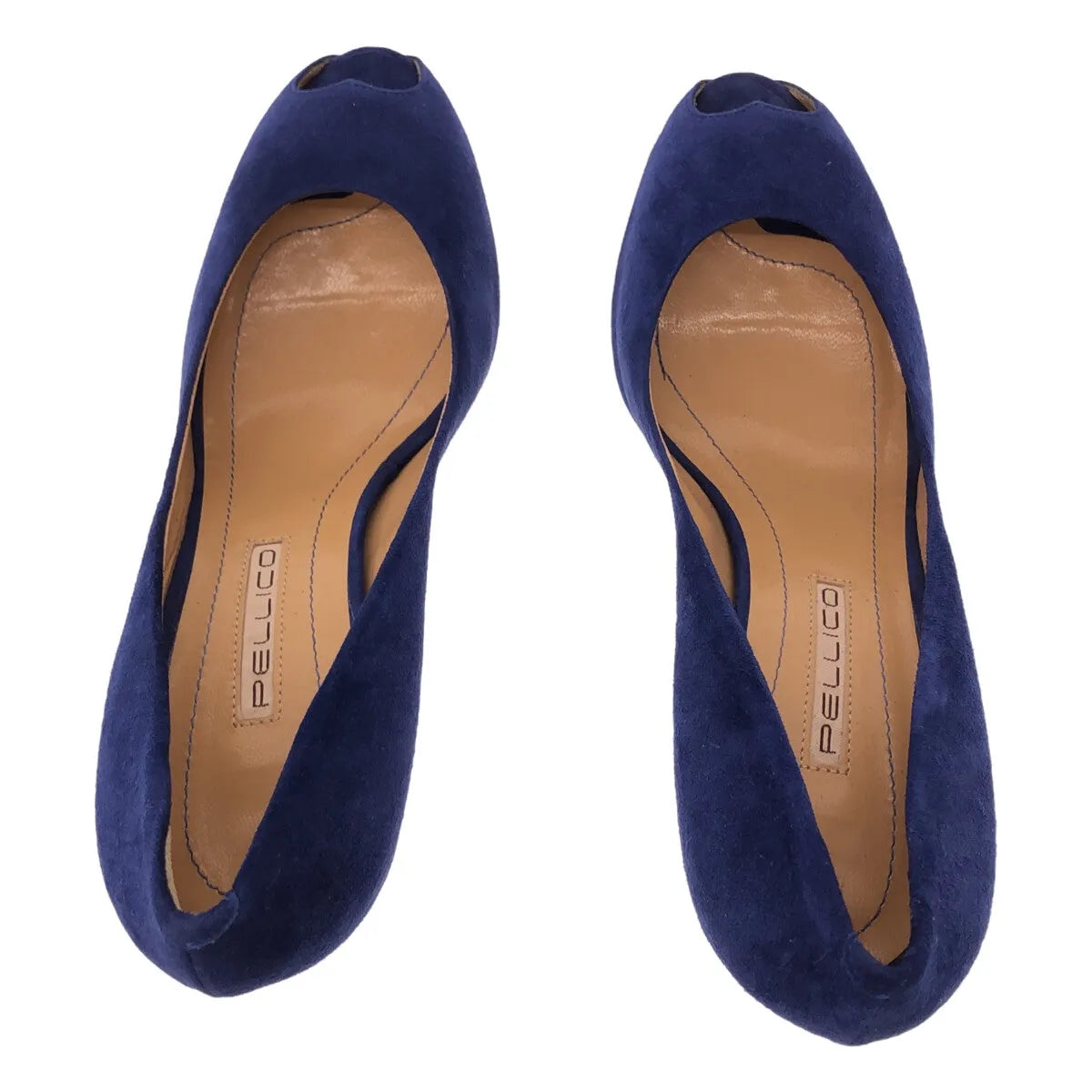 【新品】  PELLICO / ペリーコ | OPEN 90 スエード オープントゥ ヒールパンプス | 36 1/2 | ブルー | レディース