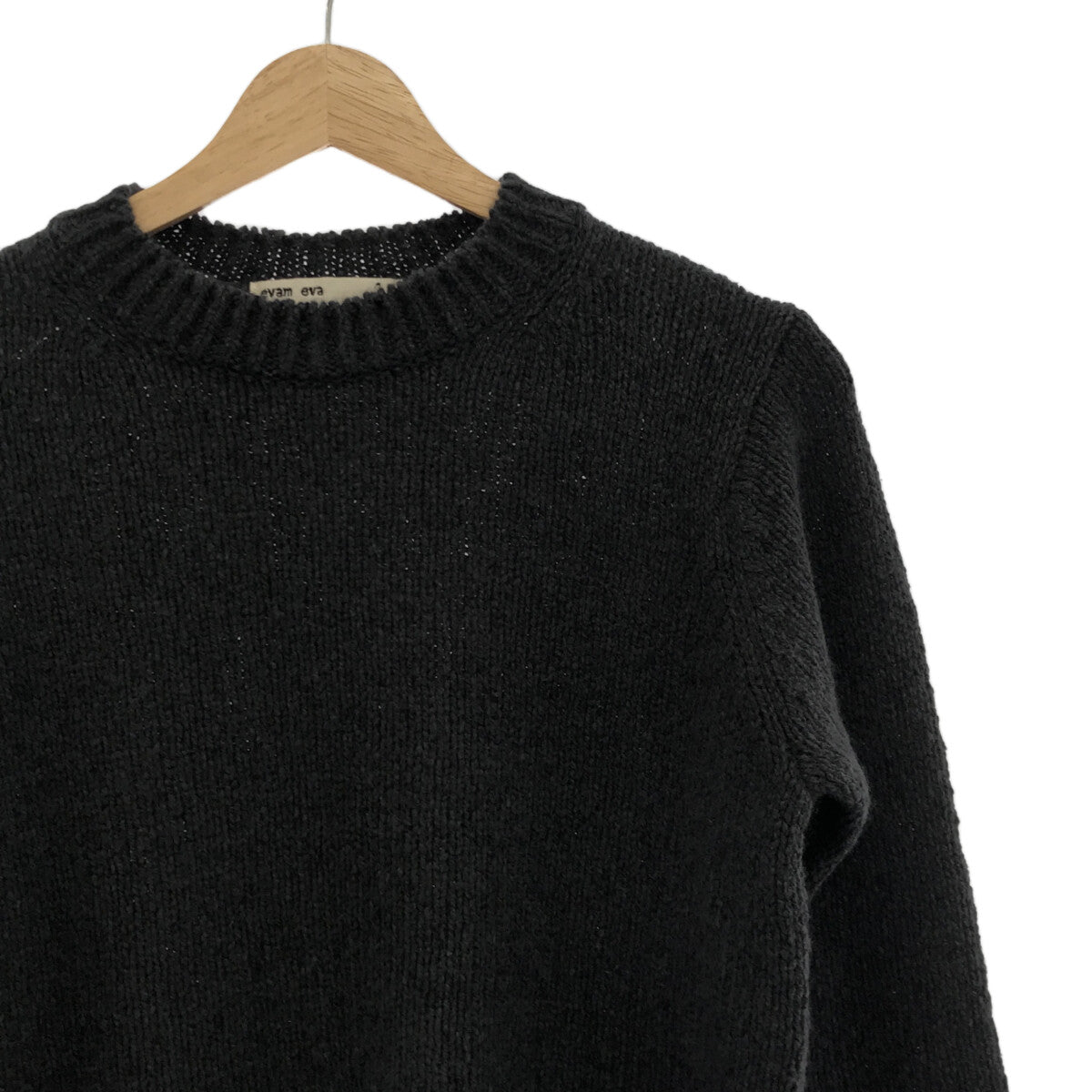 【美品】  evam eva / エヴァムエヴァ | cashmere sable pullover ニット | グレー | レディース