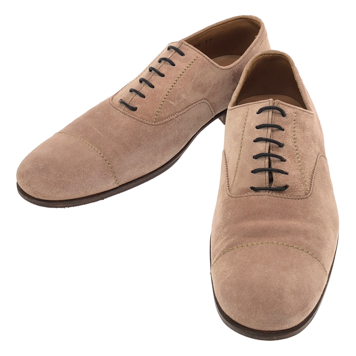 【美品】  MARGARET HOWELL / マーガレットハウエル | スエードレザー レースアップ ストレートチップ シューズ | 37 | ピンクベージュ | レディース