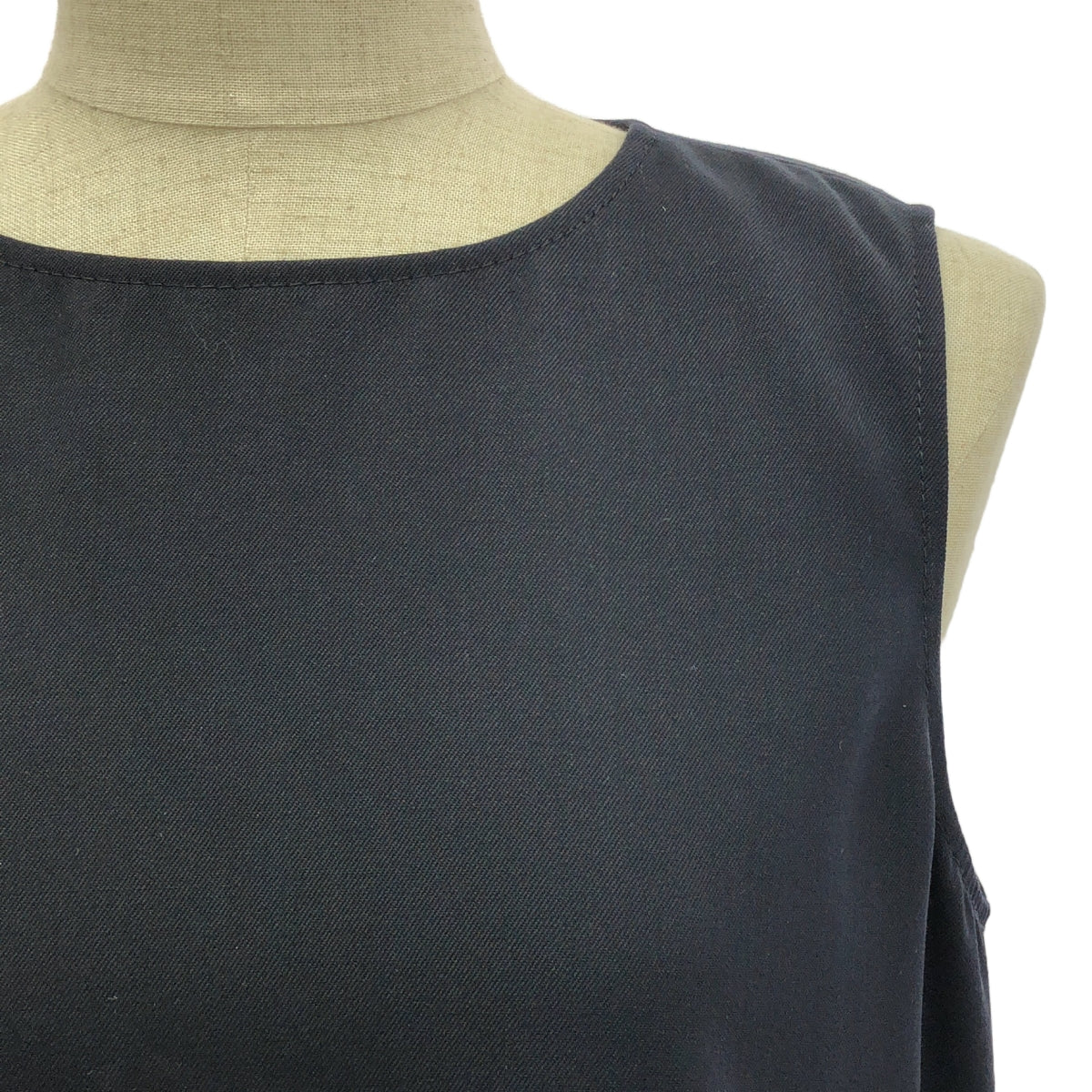 [狀況良好] JIL SANDER | 2021AW | 無袖羊毛喇叭下擺洋裝 | 34 | 海軍藍 | 女款