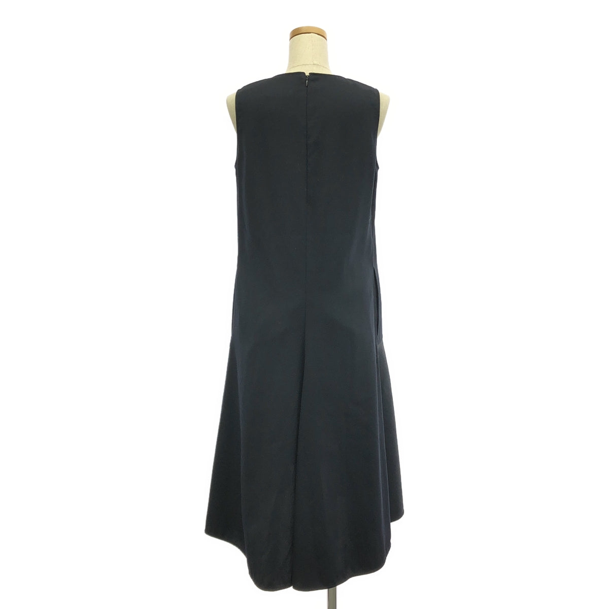 [狀況良好] JIL SANDER | 2021AW | 無袖羊毛喇叭下擺洋裝 | 34 | 海軍藍 | 女款