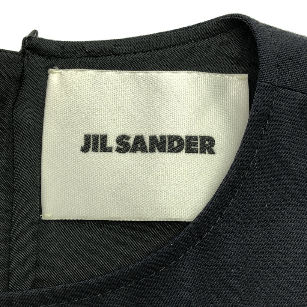 【미품】 JIL SANDER / 질 썬더 | 2021AW | 민소매 울 플레어 헴 원피스 | 34 | 네이비 | 여성