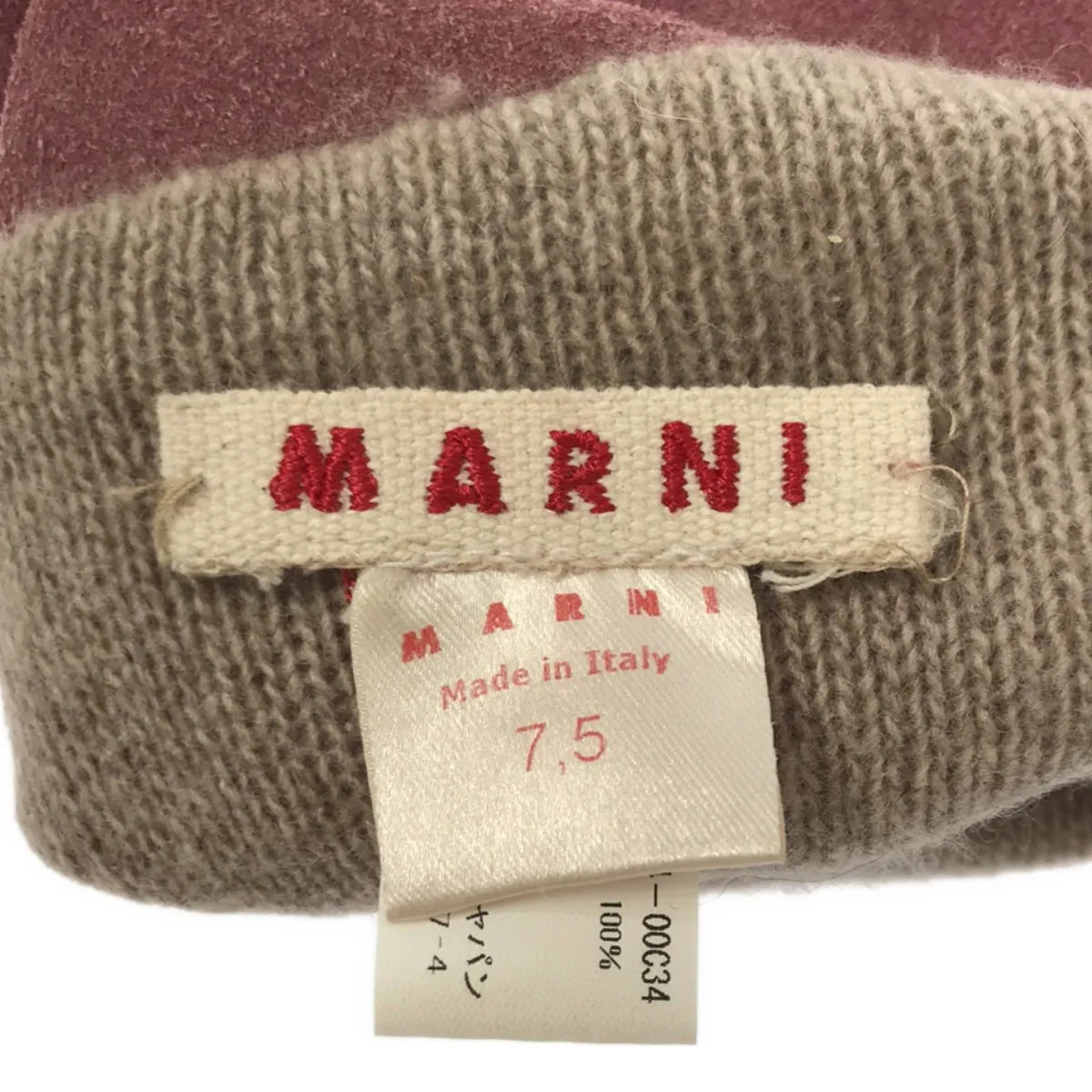 MARNI / マルニ | カシミヤ レザーグローブ 手袋 | ピンク