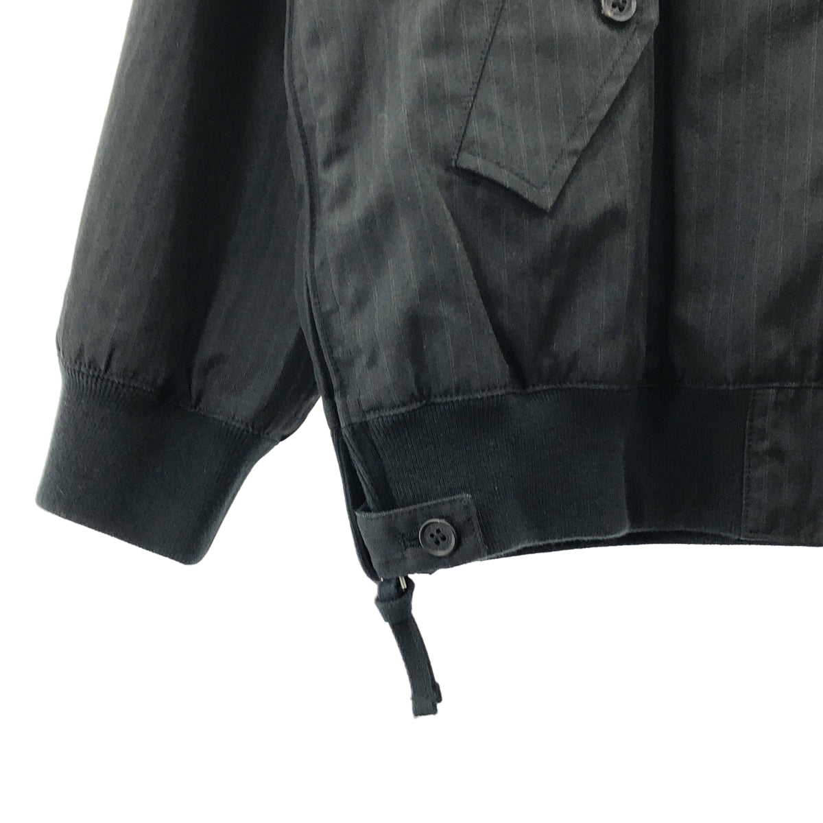 COMME des GARÇONS HOMME | 2023 春夏 | E/R 人字條紋酯苧麻外套 | SHOPBOP尺寸 M |黑色|男士