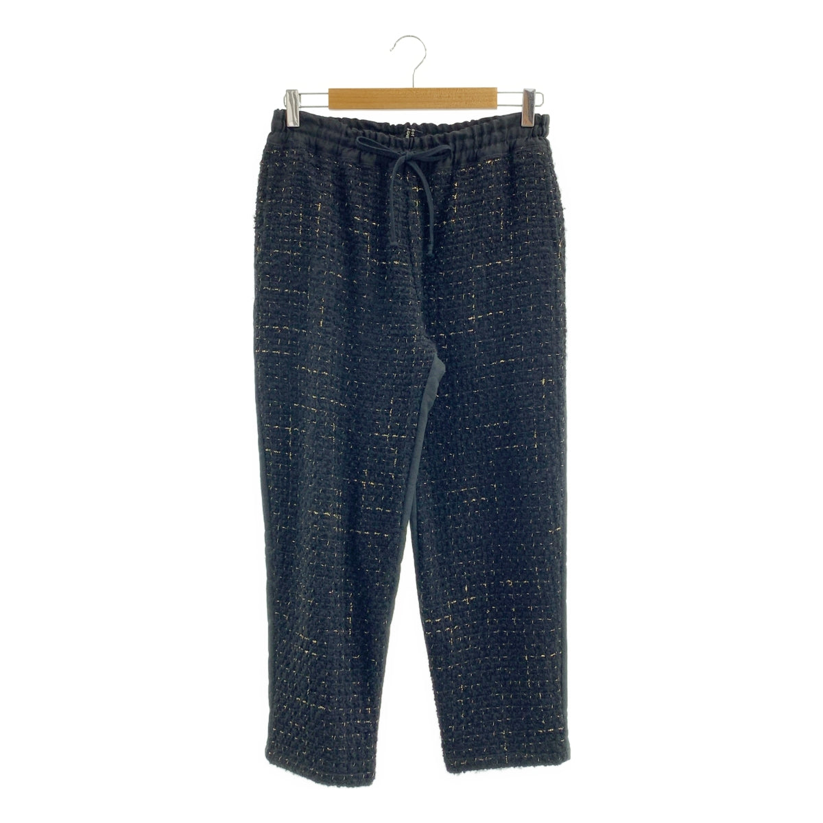 tricot COMME des GARÇONS | 2018 秋冬 | 拉鍊下擺抽繩羊毛粗花呢運動衫及休閒褲 | 黑色 | 女款