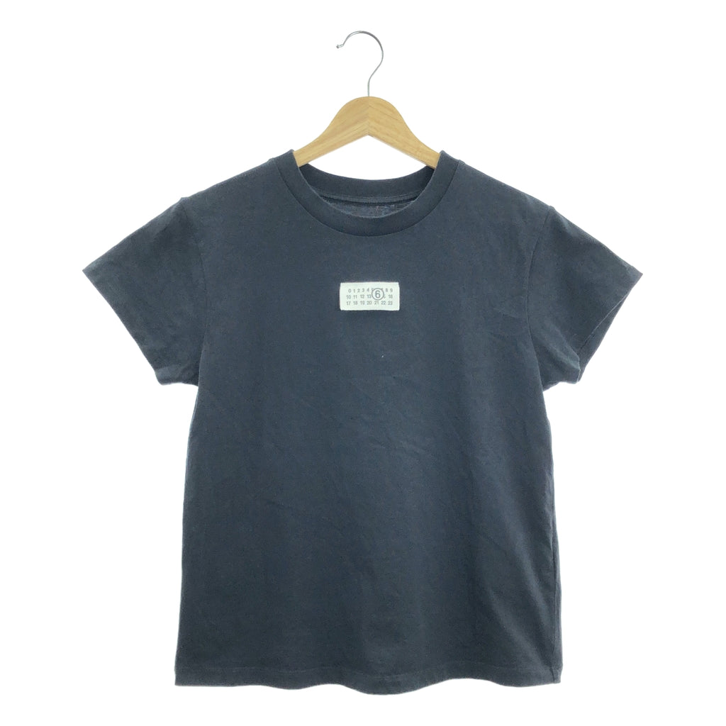 MM6 Maison Margiela / エムエムシックスメゾンマルジェラ | 2024SS | NUMERICロゴ クロップドTシャツ | S | ブラック | レディース