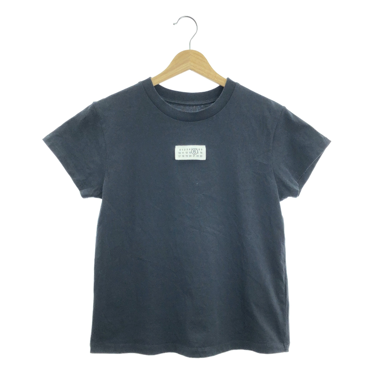 MM6 Maison Margiela / エムエムシックスメゾンマルジェラ | 2024SS | NUMERICロゴ クロップドTシャツ | S | ブラック | レディース